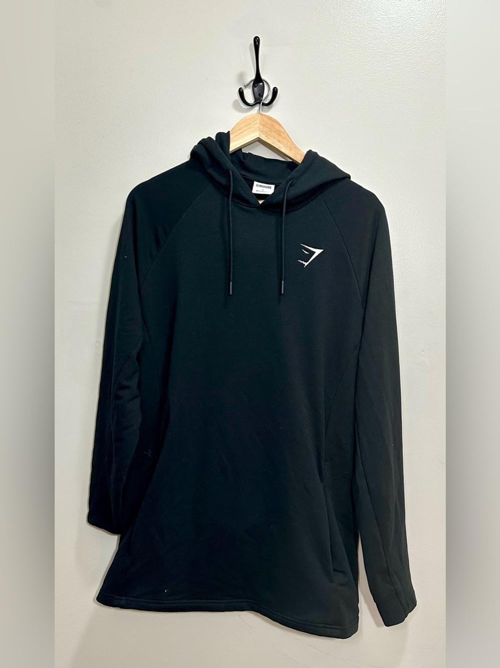 Gymshark Women’s Tunic Hooded Pullover in Black Sz L